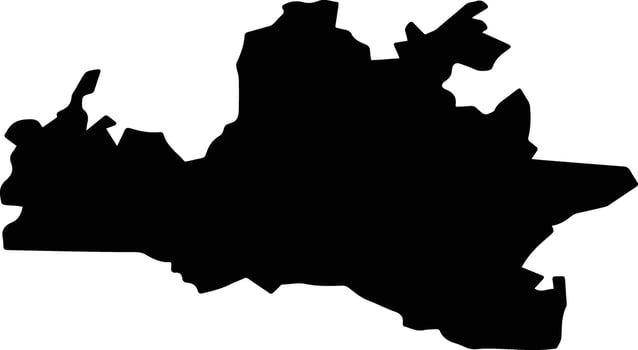 Kamyshlinsky District Russia silhouette map vector