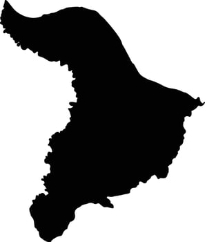 Karawang Indonesia silhouette map vector