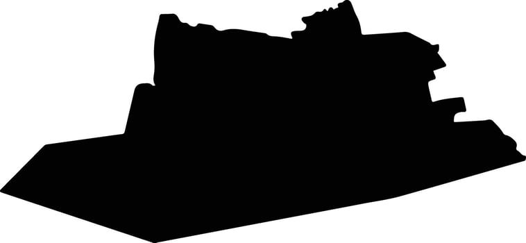 Kargalinskiy Kazakhstan silhouette map vector