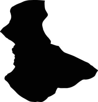 Kashan Iran silhouette map vector