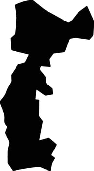 Katcha Nigeria silhouette map vector