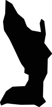Katikamu Uganda silhouette map vector