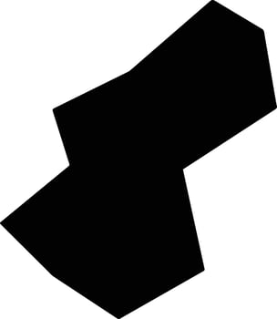 Kato Koutrafas Cyprus silhouette map vector