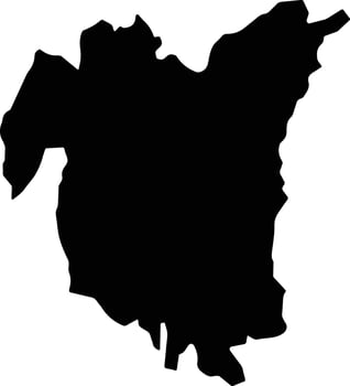 Kenge Democratic Republic silhouette map vector