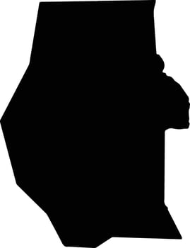 Ketou Benin silhouette map vector