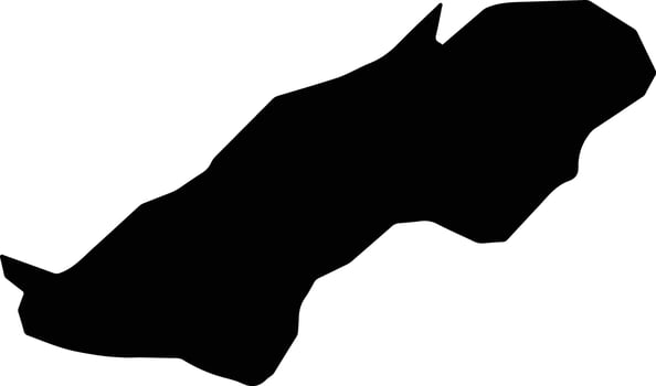 Khovaling District Tajikistan silhouette map vector