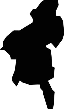 Khuzdar Pakistan silhouette map vector