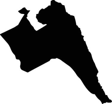 Kibwezi East Kenya silhouette map vector