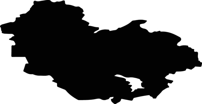 Kimrsky District Russia silhouette map vector