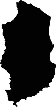 King Island Australia silhouette map vector
