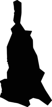 Kinkiizi Uganda silhouette map vector