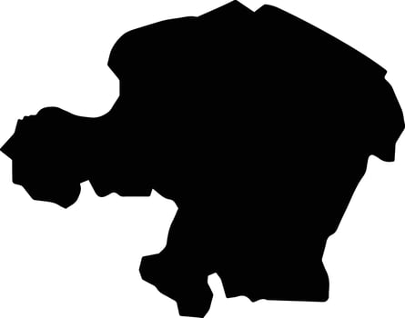 Kinshasa Democratic Republic silhouette map vector