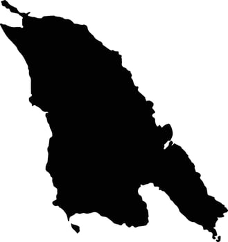 Ko Chang Thailand silhouette map vector