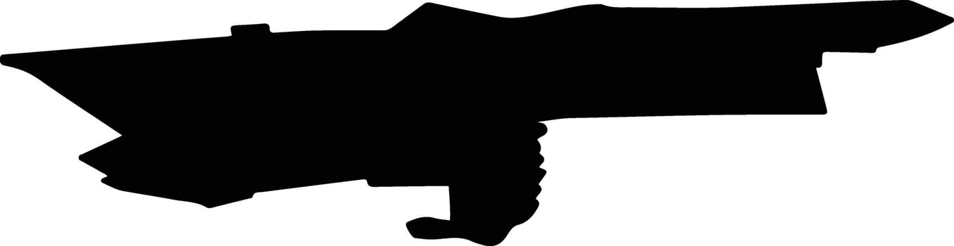 Kohtla Nlmme vald Estonia silhouette map vector