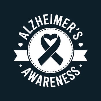T-Shirt Design Alzheimer's Journey Awareness Matters vector