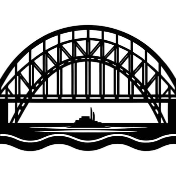 the sydney harbour bridge with its sweeping arche vector