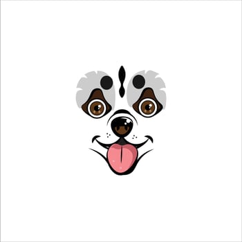 cute dog smile vector