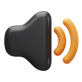 3d rendered modern icon of a speaker emitting sound waves on isolated background png