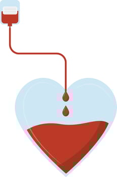 Blood Donation Icon Isolated on White Background, vector
