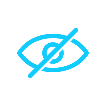 Hidden icon with simple and modern design in blue color for web png