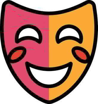 Cartoon Theater Mask Doodle vector