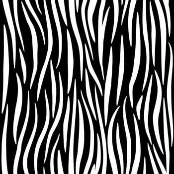 A zebra print background with black and white stripes vector