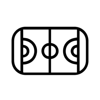 Simple Outline Minimalist Futsal Field Court Flat Icon Pictogram vector