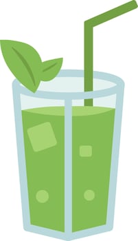 Icons of Icy Summer Drinks in Flat Format vector