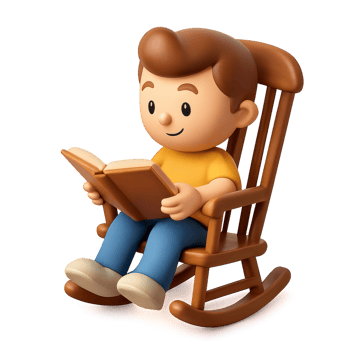 Cartoon Character Enjoying Relaxation While Reading a Book png