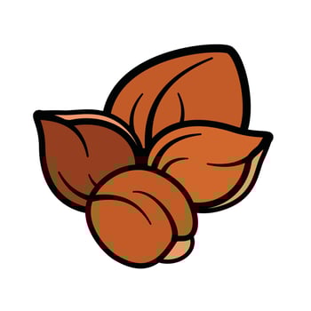Flat Illustration of Chickpea with Leaf in Cartoon Style for Food Packaging, Vegan Product Design, Healthy Diet Icon and Culinary Education Materials vector