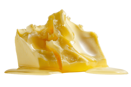 Culinary delight butter melting close-up png