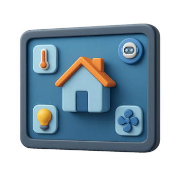 Futuristic Smart Home Interface with Simple Concept Design png