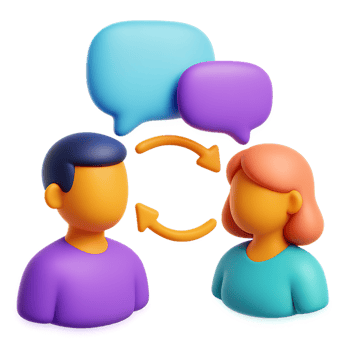 3D Digital Connection between Two People in a Simple Composition png