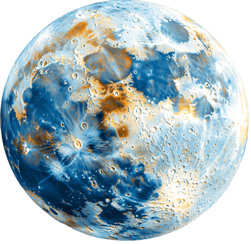 The moon is shown in this image png