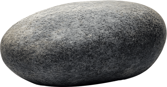 Smooth Grey River Rock Isolated on Transparent Background png
