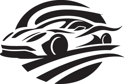 Black and white car logo vector