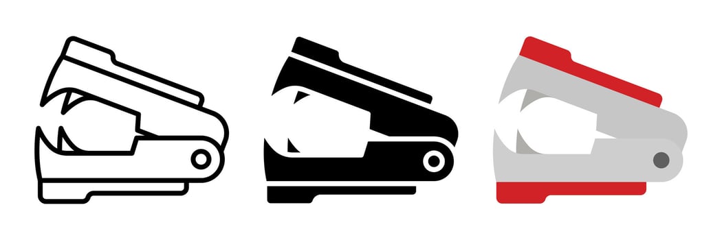 Stapler Remover icon set. for mobile concept and web design. illustration vector