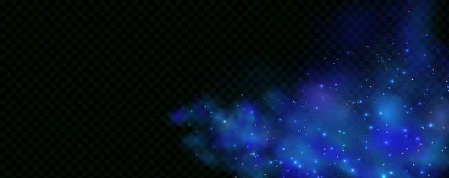 Blue glowing stars on a black background vector
