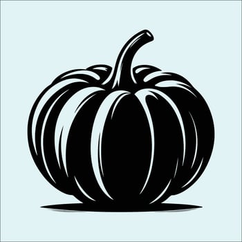 Classic Butternut Squash Silhouette in Black for Seasonal Food Themes vector