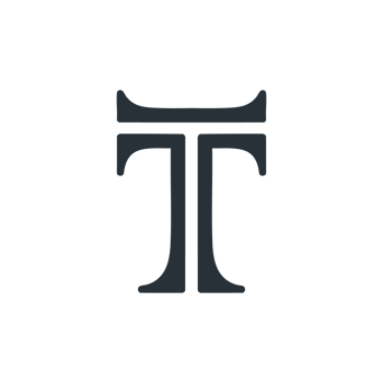 Monogram logo with a stylized letter T suitable for branding png