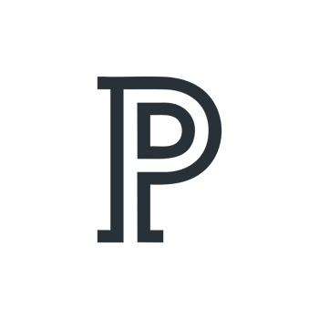 Monogram logo with a stylized letter P suitable for branding png