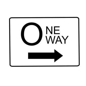 one way sign with arrow on transparent background png