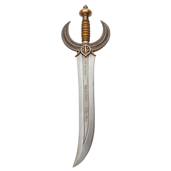 Indian khanda broad sword isolated on transparent background png
