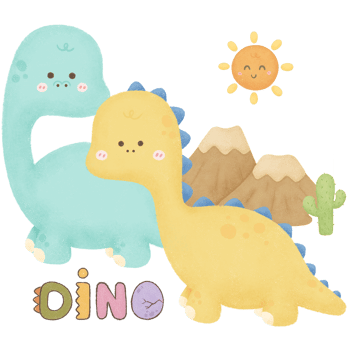Two cutie dinosaurs png