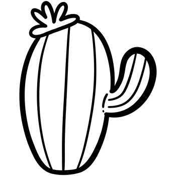 Cute cactus doodle png