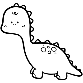 Cutie long neck dinosaur png