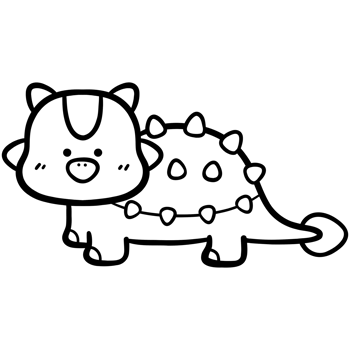 Baby Ankhlosaurus doodle png