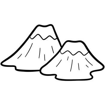 Two rock mountain png