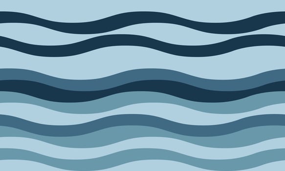 Serene abstract wave pattern in calming blues. Perfect for backgrounds, website banners, or textile designs. Evokes feelings of peace, tranquility, and the oceans rhythm. vector