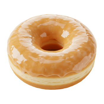Caramel Glazed Donut on Transparent Background png